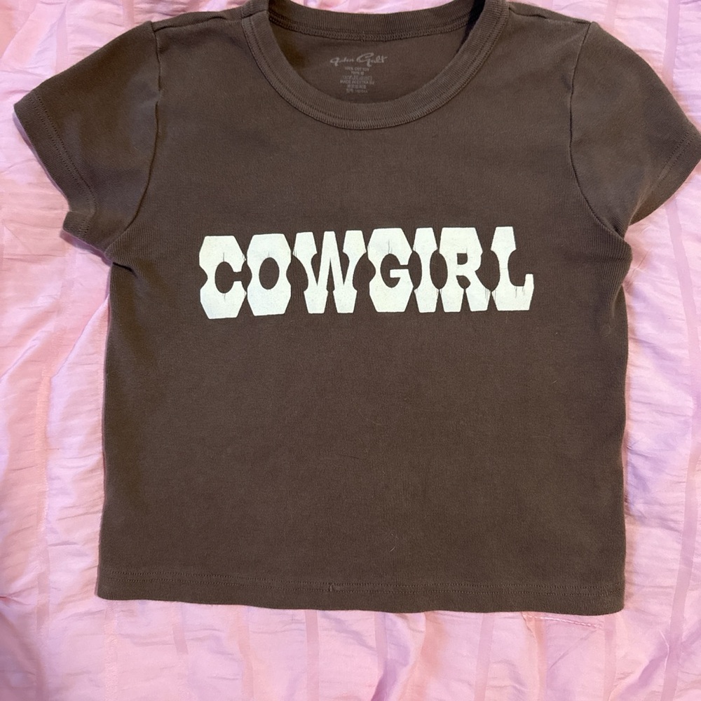 Brandy Melville Brown Cowgirl Tee